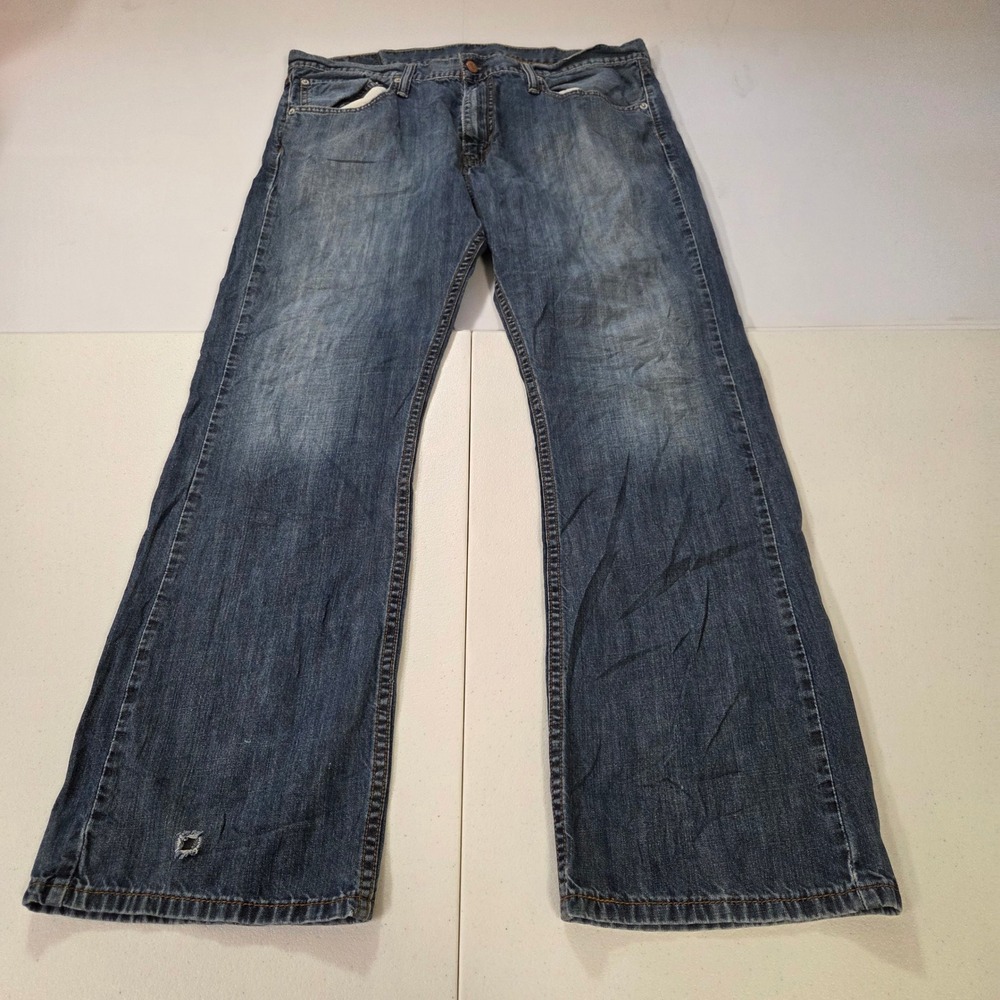 Levis 527 Slim Bootcut Jeans Mens 36x30 Medium Wash Blue Denim 100% Cotton